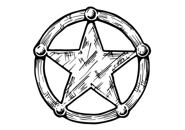 Ілюстрація зірки шерифа — стоковий вектор