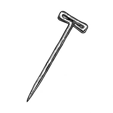 Dikiş T-pin gösteren resim