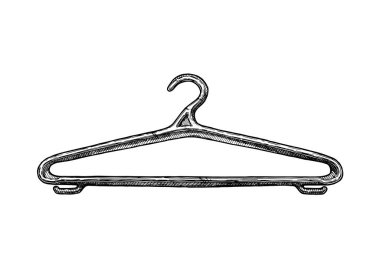 elbise askısı çizimi