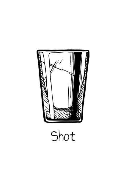 Illustration of shot glass — Stock Vector