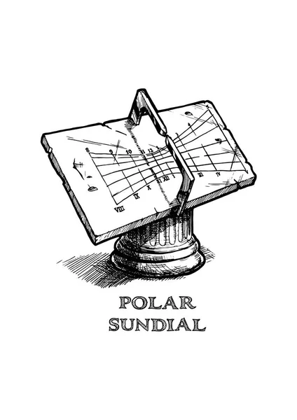 Illustration du cadran solaire polaire — Image vectorielle