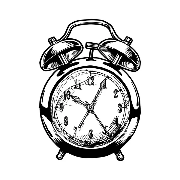 古い目覚まし時計のイラスト — ストックベクタ