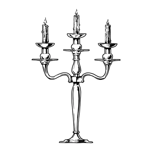 Ilustración vectorial de candelabros — Vector de stock