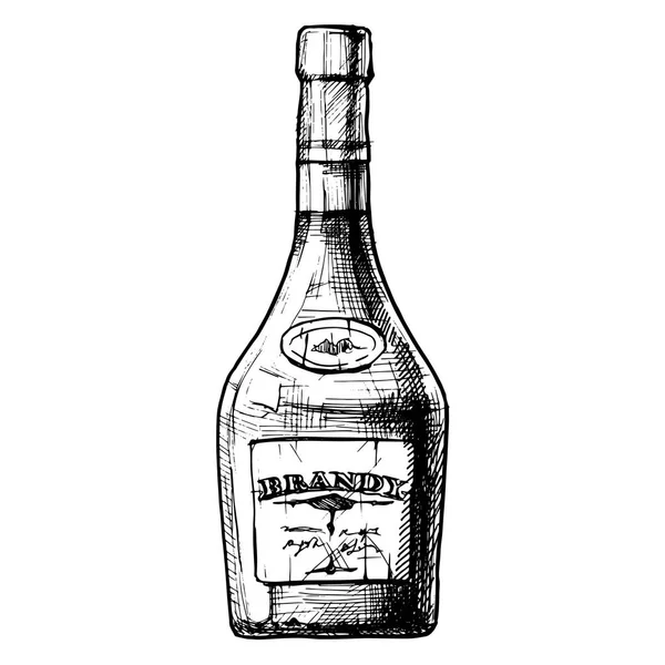 Garrafas de álcool. Bebida destilada —  Vetores de Stock