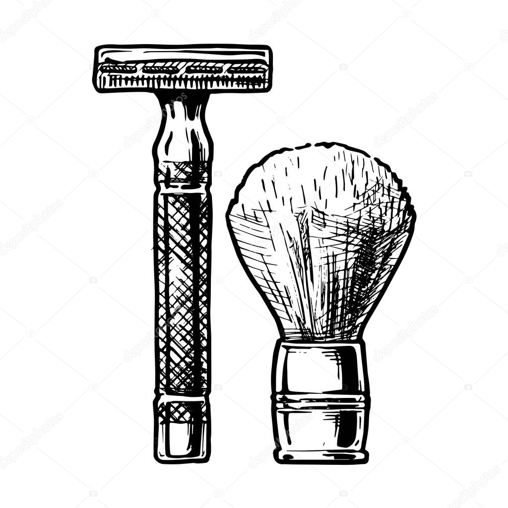 Vector illustration of shaving accessories