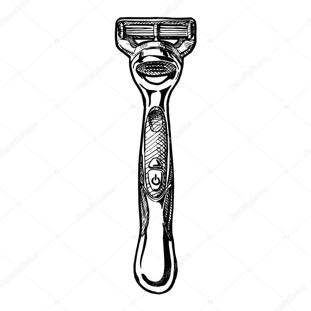Vector illustration of modern razor 