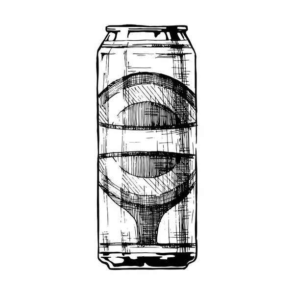 Ilustração vetorial de lata de bebida — Vetor de Stock