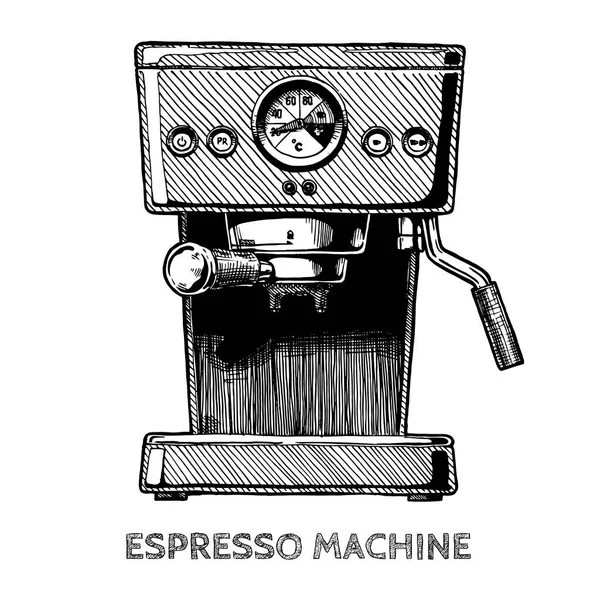 Ilustración de la máquina de café — Vector de stock