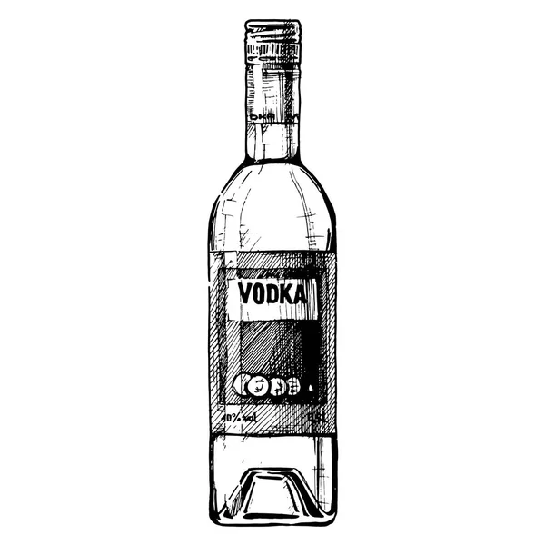 Garrafa de vodka — Vetor de Stock