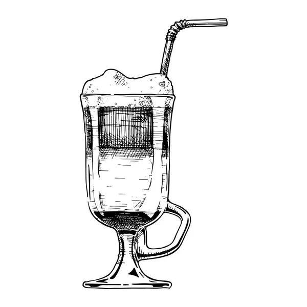 Illustration des irischen Kaffees — Stockvektor