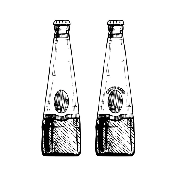 Ilustração da garrafa de cerveja — Vetor de Stock