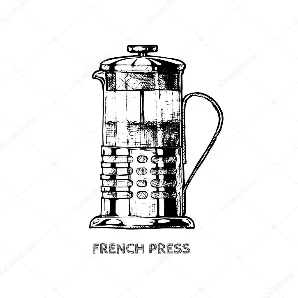 illustration of french press