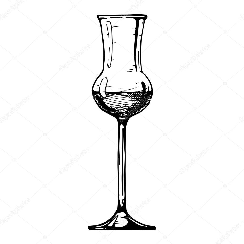 illustration of Grappa glass