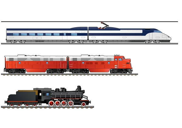 Illustration of trains — Stock Vector