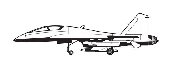 Illustrazione di jet fighter — Vettoriale Stock