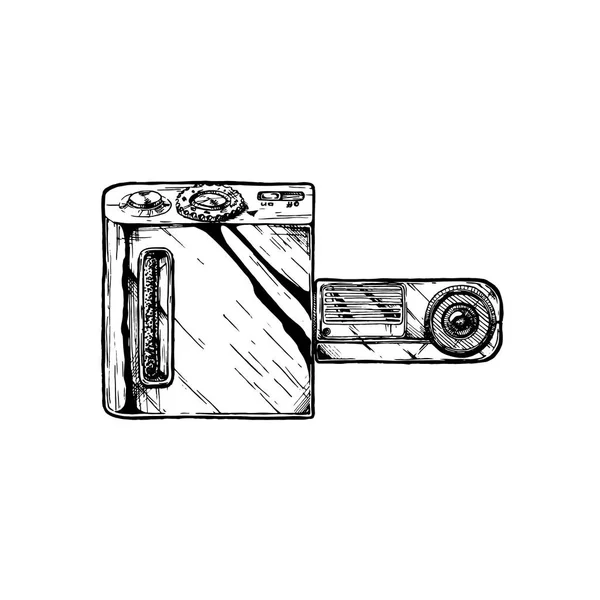 Dönebilen lens kamera — Stok Vektör