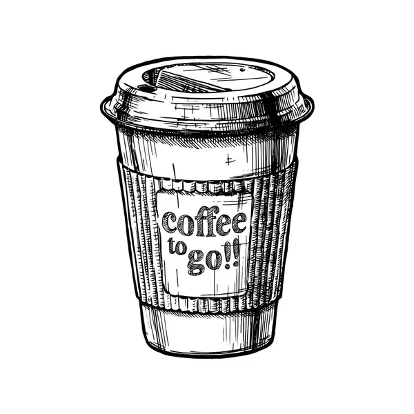 Kávét elvitelre. — Stock Vector