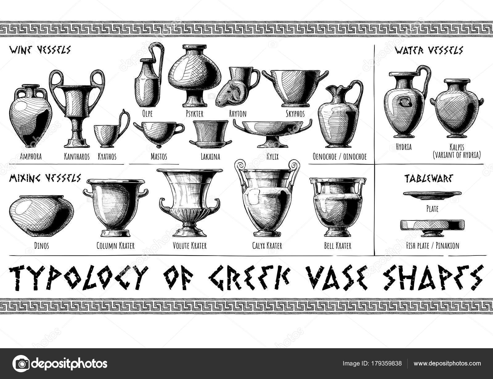 Greek Vessel Shapes Stock Vector By ©suricoma 179359838
