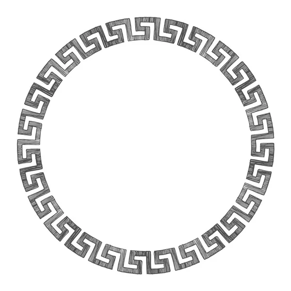 Grecki antyczny okrągły ornament. — Wektor stockowy