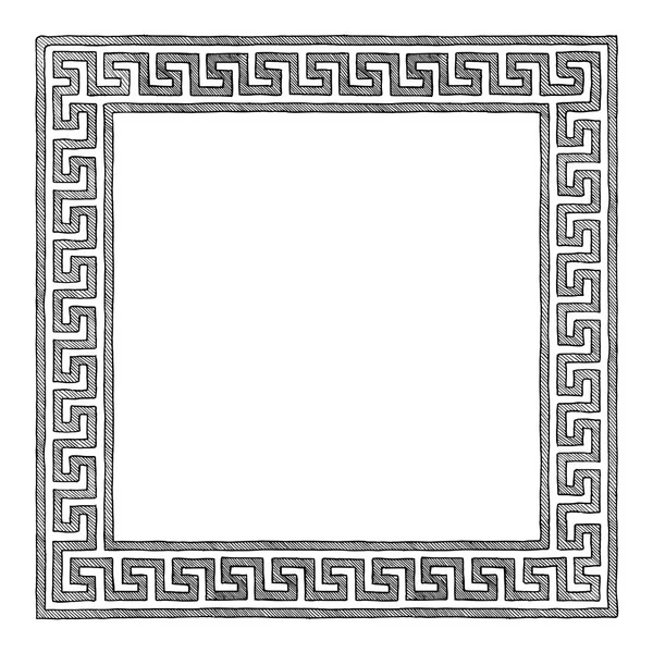 Cadre grec avec méandre — Image vectorielle