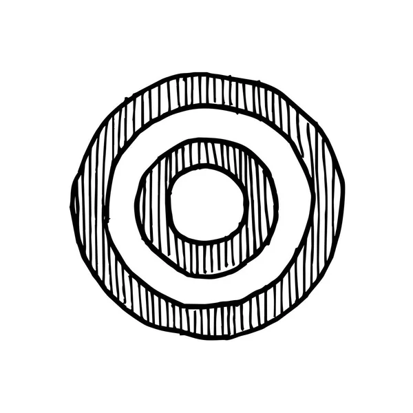 Handgetekende cirkel — Stockvector