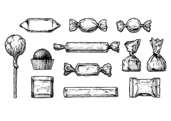 不同的糖果的例证 — 图库矢量图片