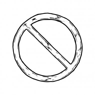 illustration of prohibition sign clipart