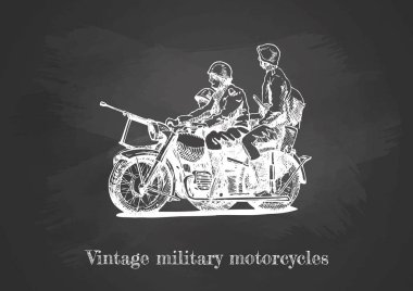 Askeri motosiklet çizimi
