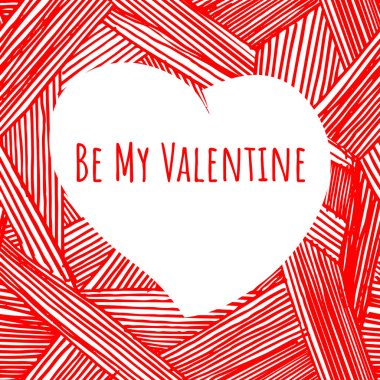 Sevgililer kalp. Şablon