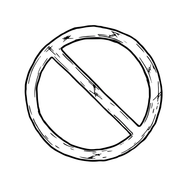 Illustration du signe d'interdiction — Image vectorielle