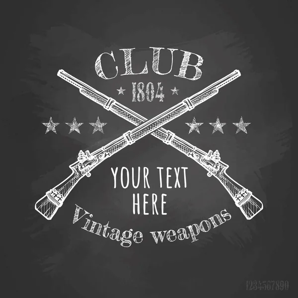 Vintage fegyverek club — Stock Vector