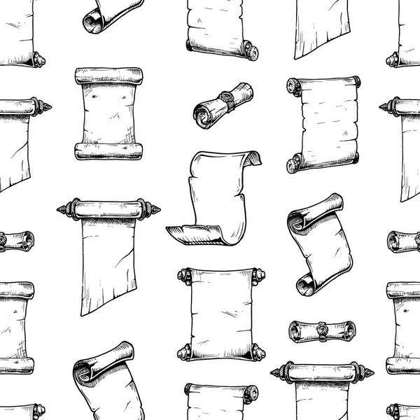 Muster mit alten Schriftrollen — Stockvektor
