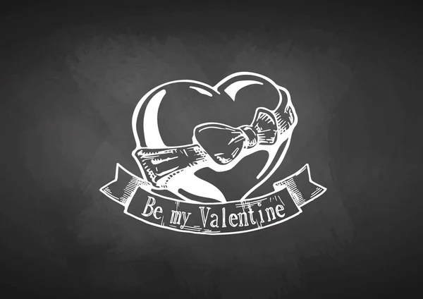 Sé mi San Valentín . — Vector de stock