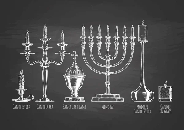 Ensemble de chandeliers — Image vectorielle