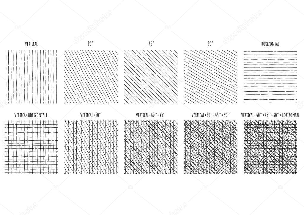 Simple pattern of rough hatching grunge texture. 