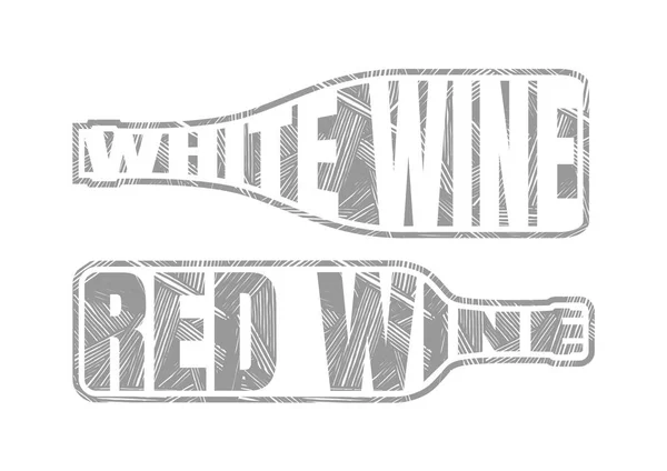 Białe i czerwone wino — Wektor stockowy