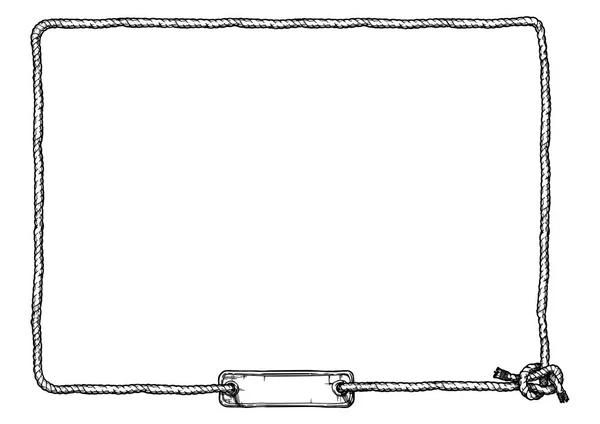 Quadro de nó de corda —  Vetores de Stock