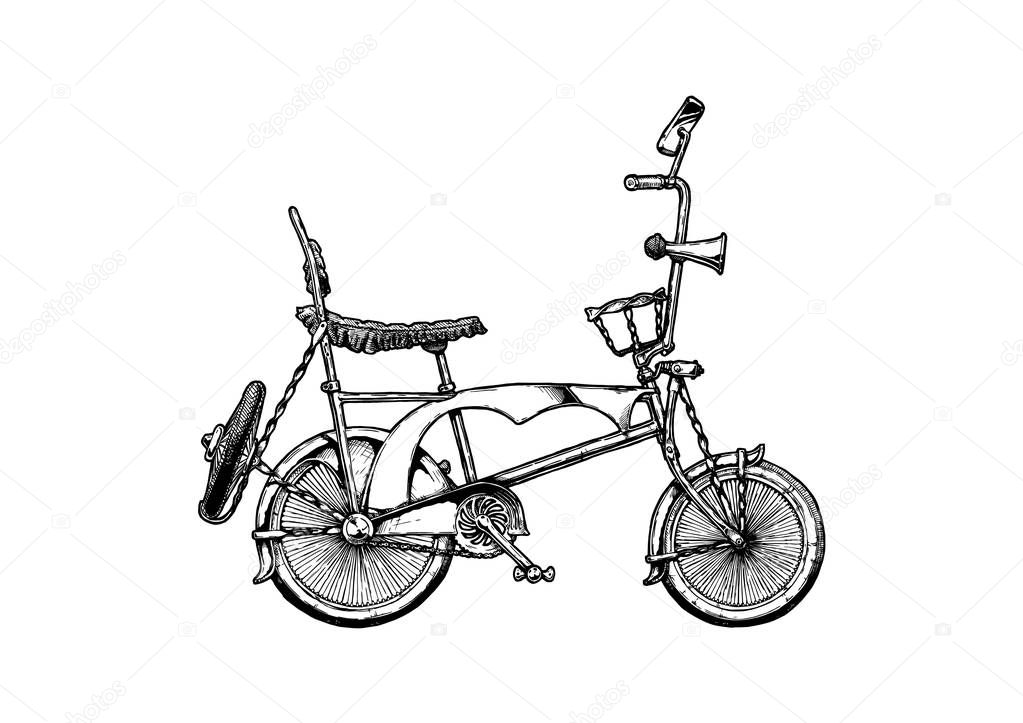 illustration of lowrider bicycle