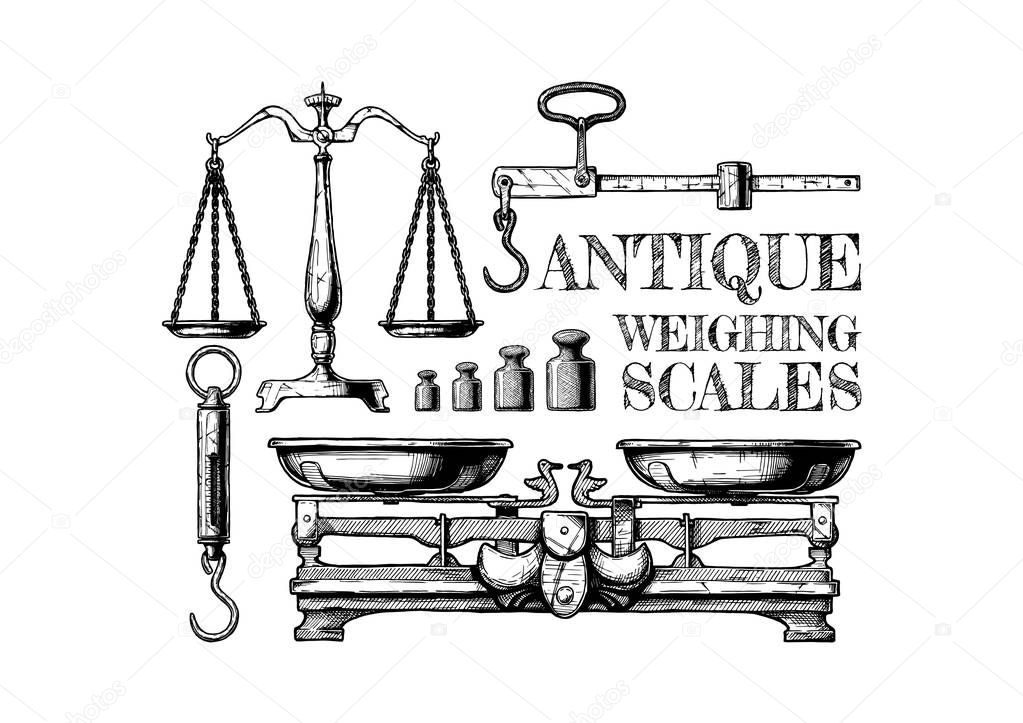 Antique weighing scales