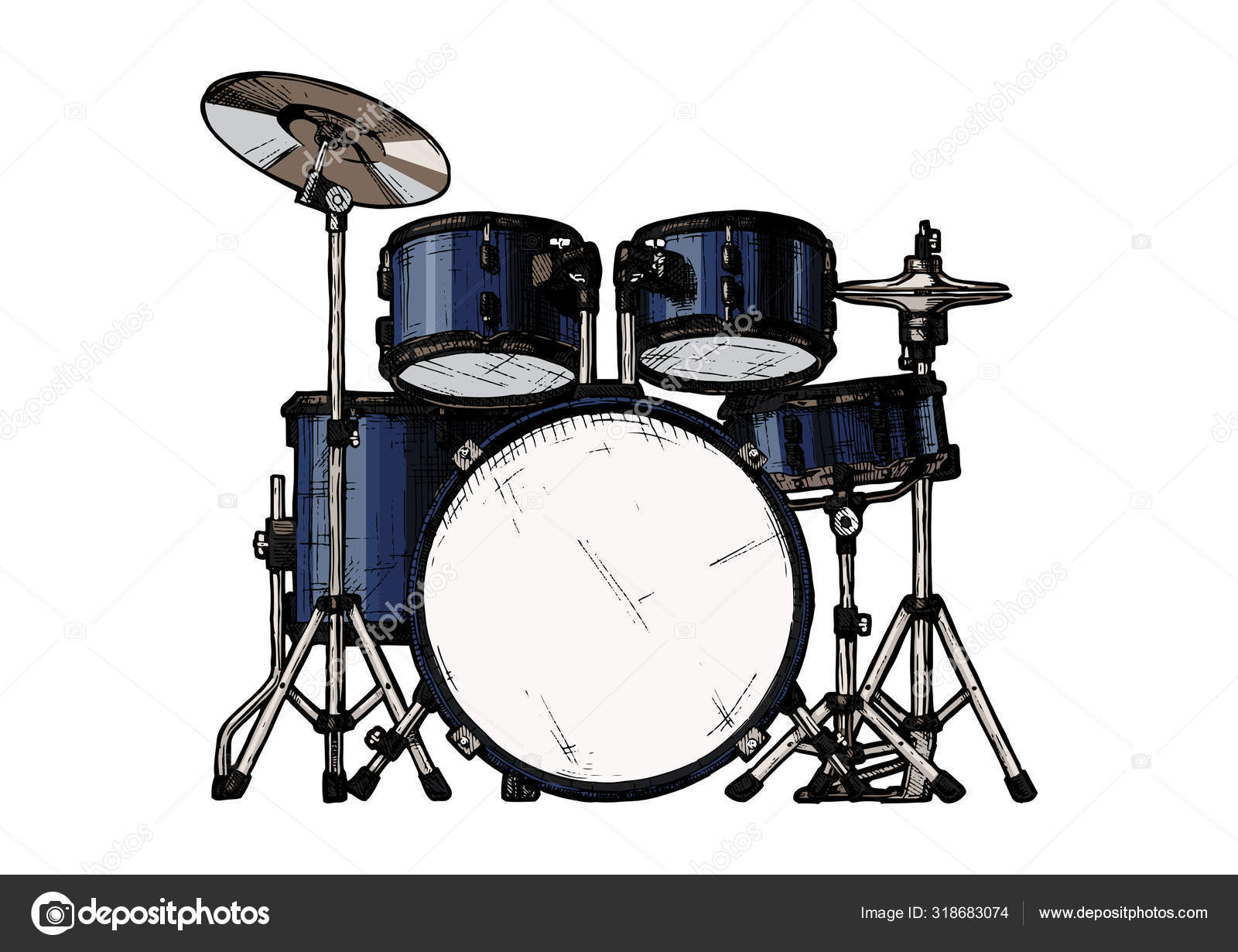 Illustration of drum kit Stock Vector Image by 318683074