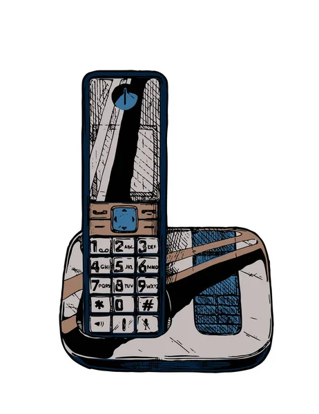 Téléphone sans fil moderne . — Image vectorielle