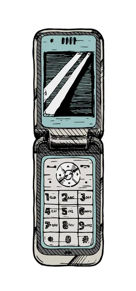 Ilustracja telefon z klapką — Wektor stockowy