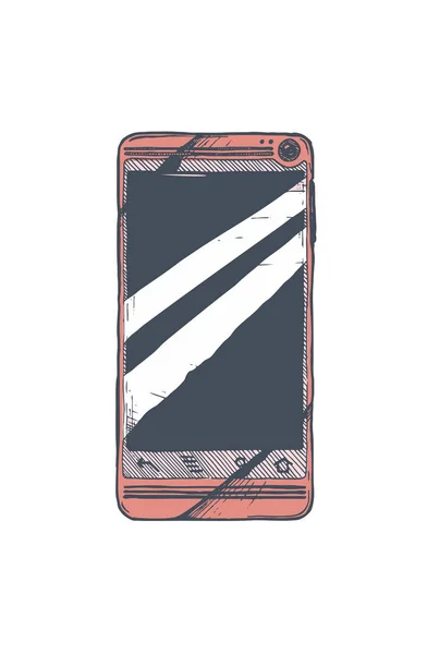 Illustration de smartphone à écran tactile — Image vectorielle