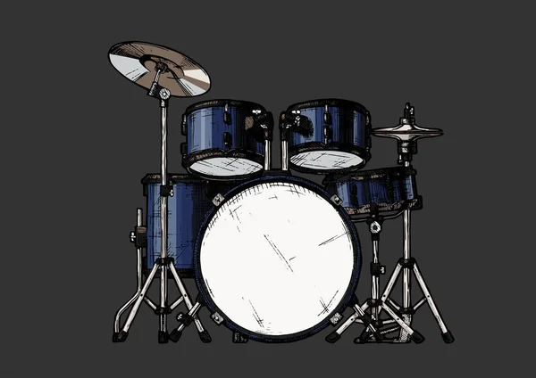 Ilustración de Drum Kit — Vector de stock