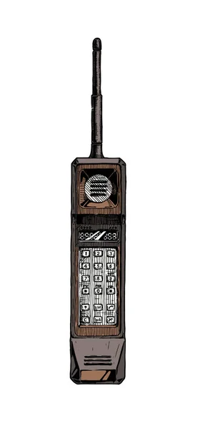 Illustratie van baksteen telefoon — Stockvector