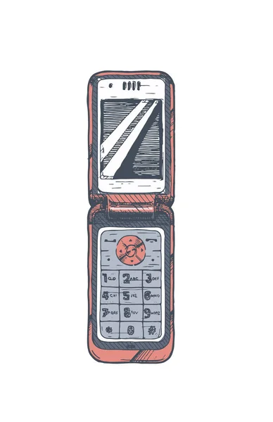 Illustration av flip-telefon — Stock vektor