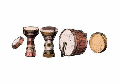 percussion instrument of the Near East. clipart