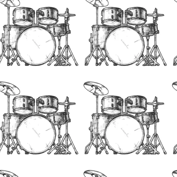 Візерунок з барабанним набором — стоковий вектор