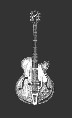 yarı akustik gitar.
