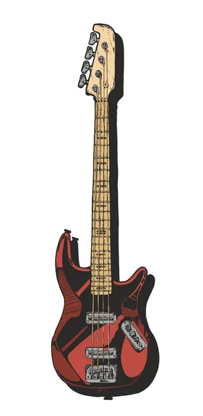 Guitarra baixo elétrico . — Vetor de Stock